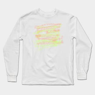 Red orange green glitter abstract art Long Sleeve T-Shirt